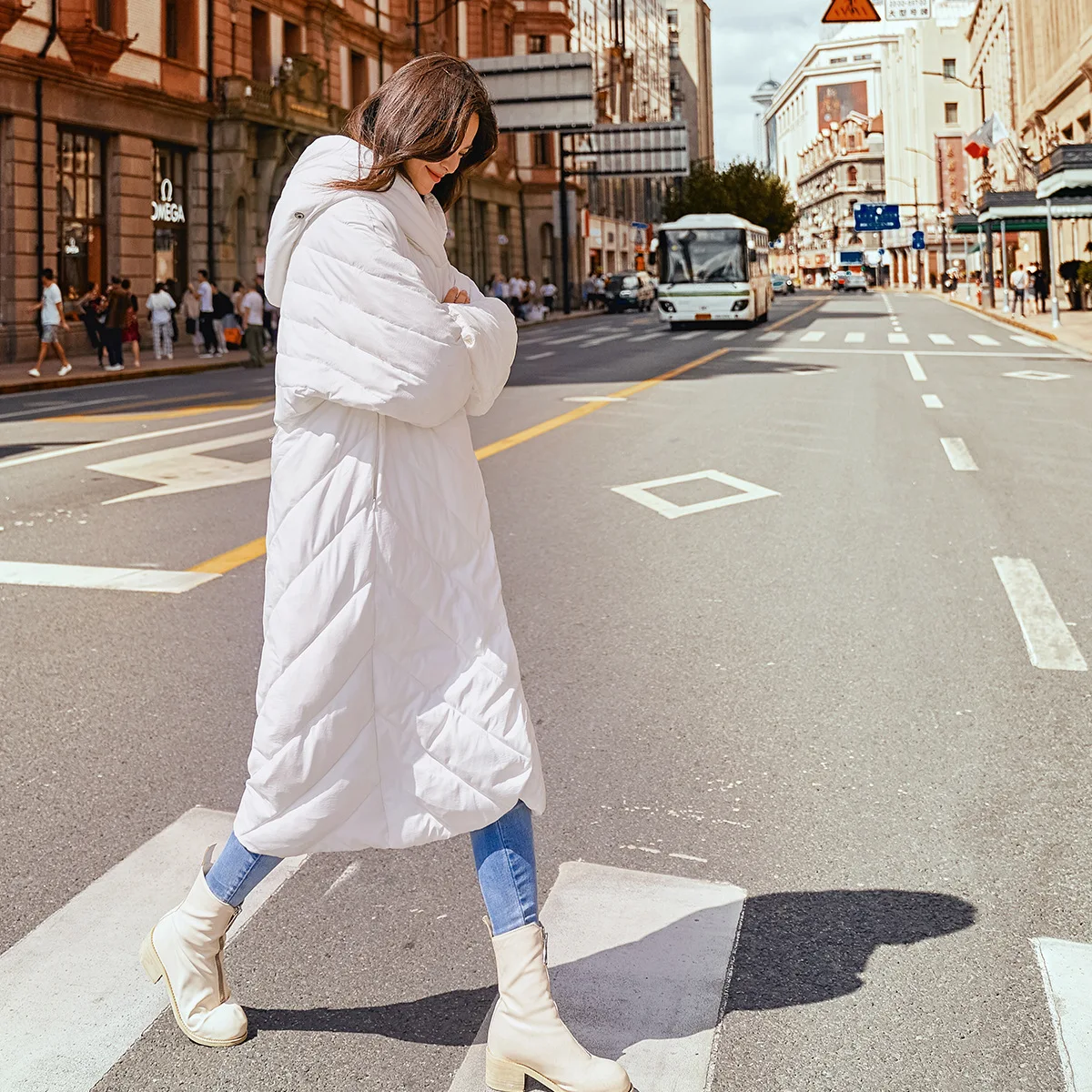 

Shallgar Autumn And Winter New Style Cotton-padded Clothes a Pass Amoy Double Color Blanket Cotton Coat