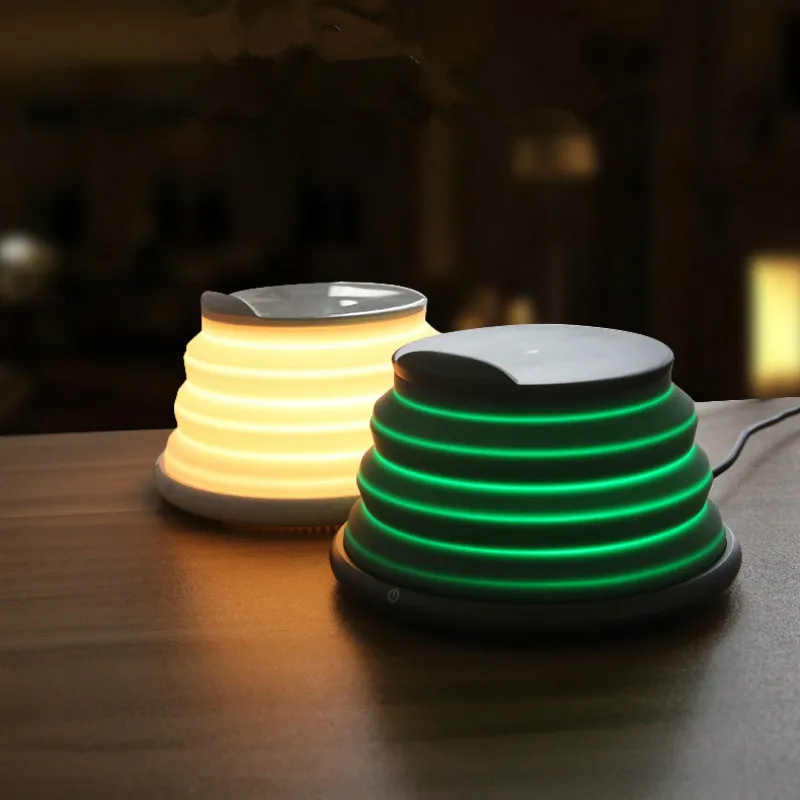 Светодиодный складной ночной Светильник RGB с сенсорным затемнением атмосферный