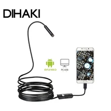 2в1 Android эндоскоп 2 м/3,5 м/5 м мягкий кабель 5,5 мм объектив водонепроницаемый Micro USB OTG змеиная камера для Windows Macbook PC Android