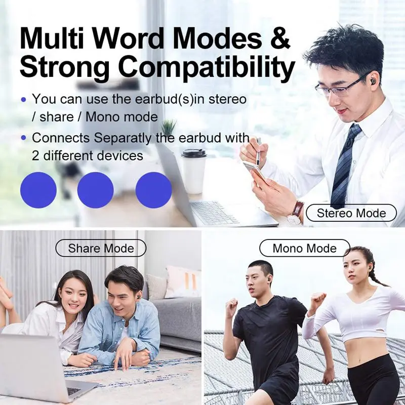 Bluetooth Wireless Earphones 5 0 In Ear Sport Headphones with Press Control LED Power Display Charging Case TWS Stereo