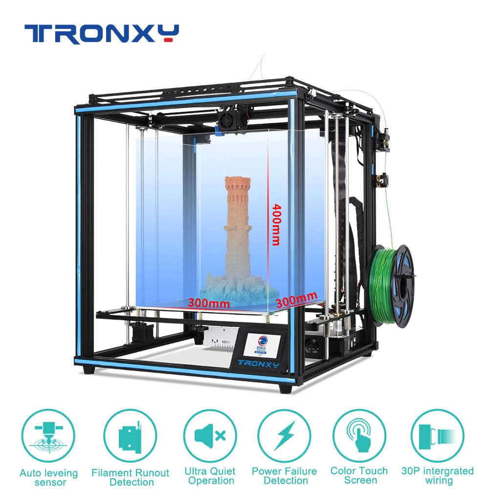 

Tronxy X5SA Full metal High Precision Super Quiet 3D Printer DIY Kit with Size 330*330*400mm For Printing Christmas Gift Model