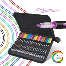 12/21 doubles Lignes Peinture Marqueur Contour Coloré Surligneur D'encombrement pour Scrapbooking Balle Journal Affiche Carte Cadeau
