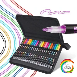 Rotulador de pintura de doble línea, juego de contorno de colores, marcador de contorno para álbum de recortes, diario, póster, tarjeta de regalo, 12/21