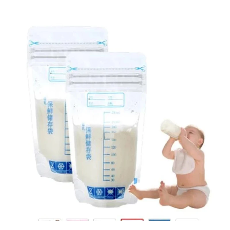 30/90/300pcs 250ml Milk Freezer Bags Mother Milk Baby Food Storage Breast Storage Bag BPA Free Baby Safe Feeding Bags