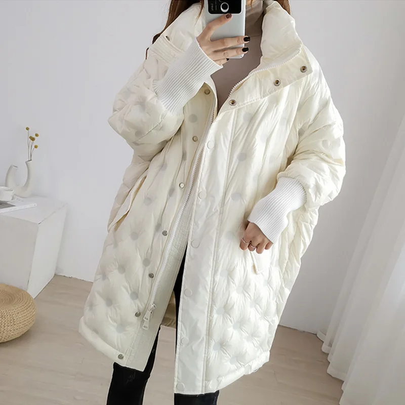 Goedkoop 2019 Herfst En Winter Witte Eend Donsjack Vrouwelijke Lange Down Parka Plus Size Vrouwen Down Jas Vrouwelijke Losse Winter jas Vrouwen