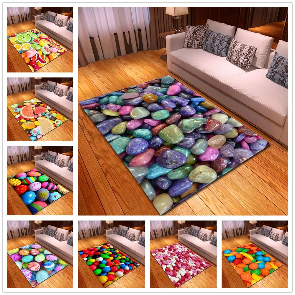 Креативный цветной ковер Геометрическая в нордическом стиле 3D ковры для гостиной спальни коврики для чая стол Противоскользящий большой размер коврик