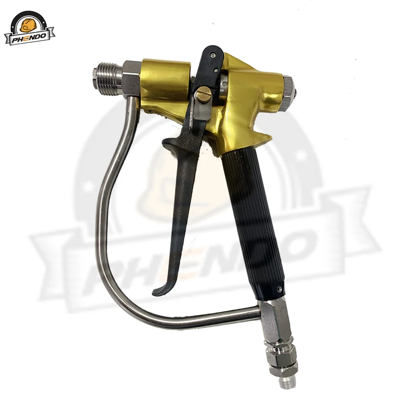 PHENDO 에어리스 페인트 분무기 건, 헤비 듀티 4 핑거, 7200psi XHD 팁, 가드 포함, 필터 없는 WIWA 타입 건, 신제품