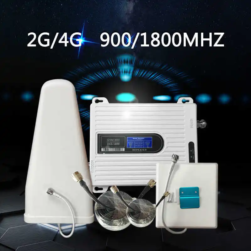 3g 2G 900 2100 двухдиапазонный ретранслятор сотового телефона GSM wcdma LTE усилитель сигнала мобильного телефона двойная антенна