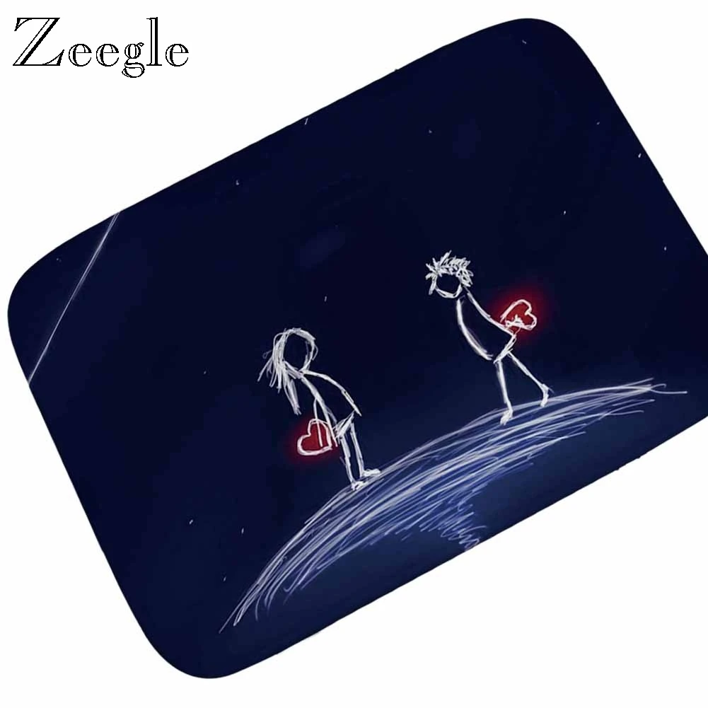 Zeegle 3D Печатный дверной коврик украшение дома коврик Добро пожаловать пол ковер Нескользящий Впитывающий Коврик для ванны гостиная удобный ковер