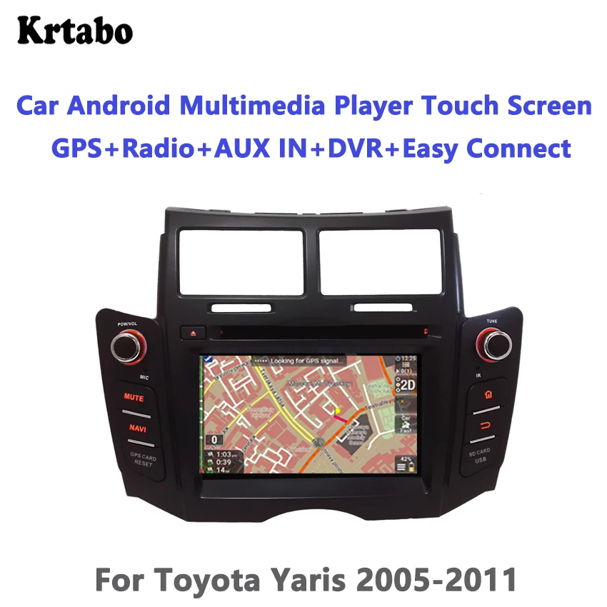 For Toyota Yaris 2005-2011 Android smart car navigation reversing image control screen one machine recorder support DVD For Toyota Yaris 2005-2011 Android smart car navigation reversing image control screen one machine recorder support DVD