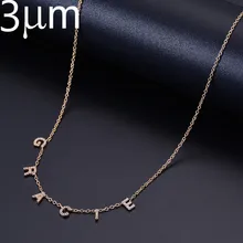 3UMeter очаровательное колье с заказным именем колье с буквенным Цирконом ожерелье для женщин и девушек Золотой Серебряный цвет персонализированные ювелирные изделия