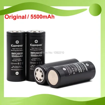 

10PCS/LOT 2019 New Keeppower 3.7V 26650 IMR26650 5500mAh Continuous 15A High Drain Discharge Battery