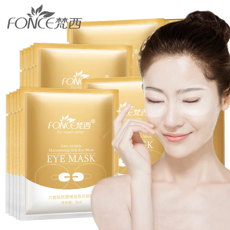 Fonce Korea Hexapeptide Anti-Wrinkle And Moisturizing Silk Eye Fade Eye Lines Bags Under The Eyes Dark Circles 10 Piecess