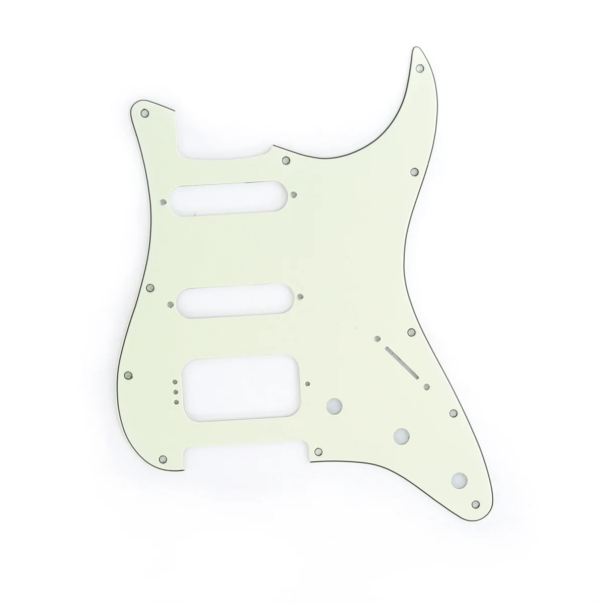 Musiclily Pro 11-Hole Round angle HSS Guitar Strat Pickguard для США/мексиканских 4-винтовой захват 3-слойный