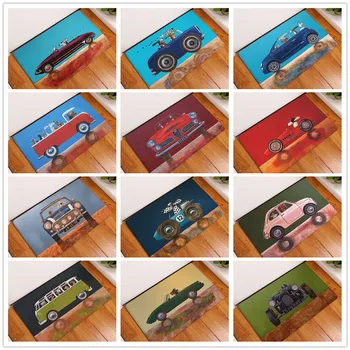 

Cartoon Style Dog Print Carpets Anti-slip Floor Mat Outdoor Rugs Animal Front Door Mats