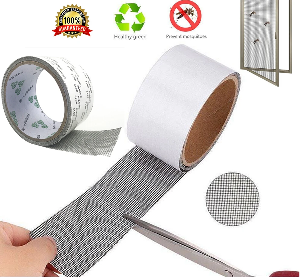 

Window Door Screen Patch Repair Kit Black Mesh 5*200cm Window Hole Repaire Tape