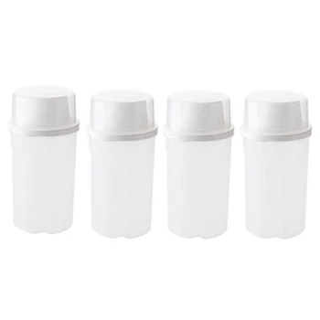 

4Pcs Clear Plastic Jars - Plastic Food Storage Jars with Lids - Plastic Jars For Food & Home Storage