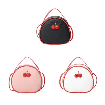 

THINKTHENDO 2019 Cute Cherry Shoulder Bag Small Handbags Women PU Leather Crossbody Purse Tote Satchel