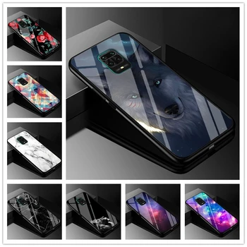 

For Xiaomi Redmi Note 9S Case Hard Glass Phone Case for Xiaomi Redmi Note 9 Pro Max Tempered Case Cover Note 9S TPU Bumper Cover