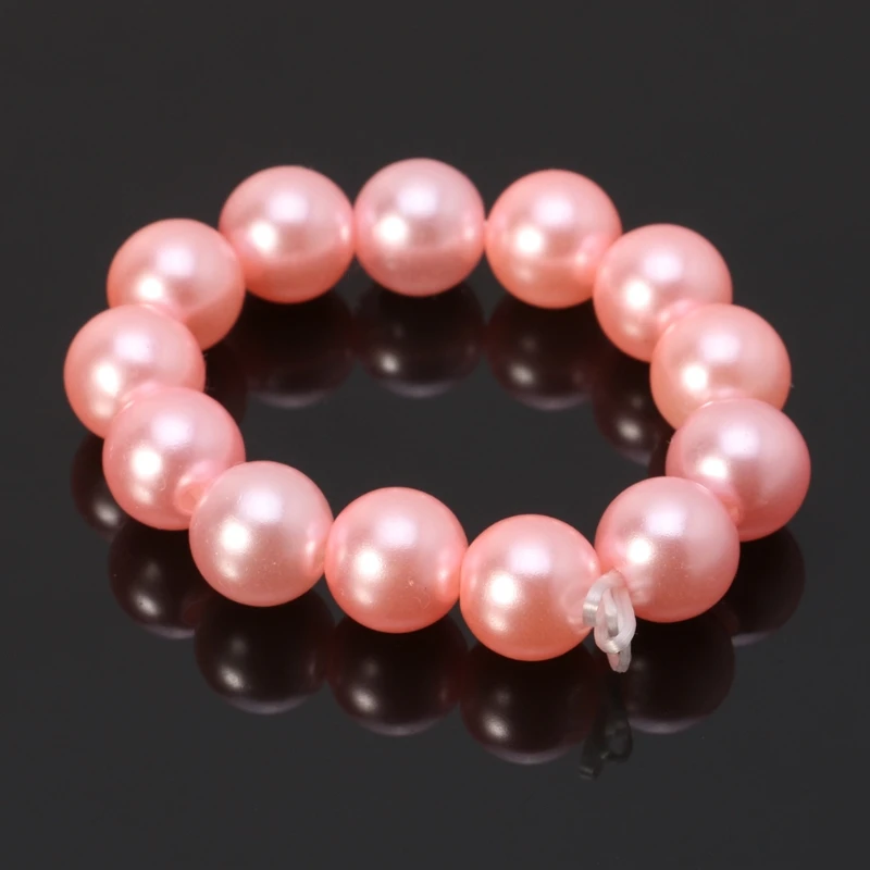 

Newborn Photo Props Bracelet Headband Set Baby Glass Pearl Bracelet Shower Gift D08C