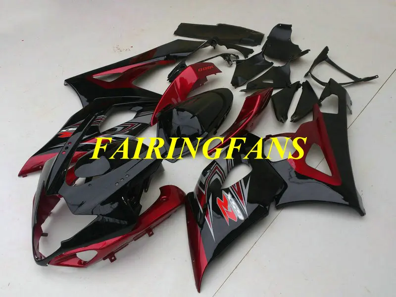 Литьевая форма для мотоцикла обтекатель для GSXR1000 K5 05 06 GSXR 1000 2005 2006 Красный Черный Обтекатели Кузов+ подарки SB34