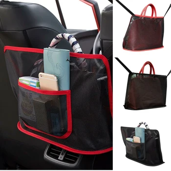 

Advinced Car Net Pocket Handbag Holder Organizer Seat Side Storage Mesh Net Bag Car Net Pocket Handbag Holder Stowing Tidying