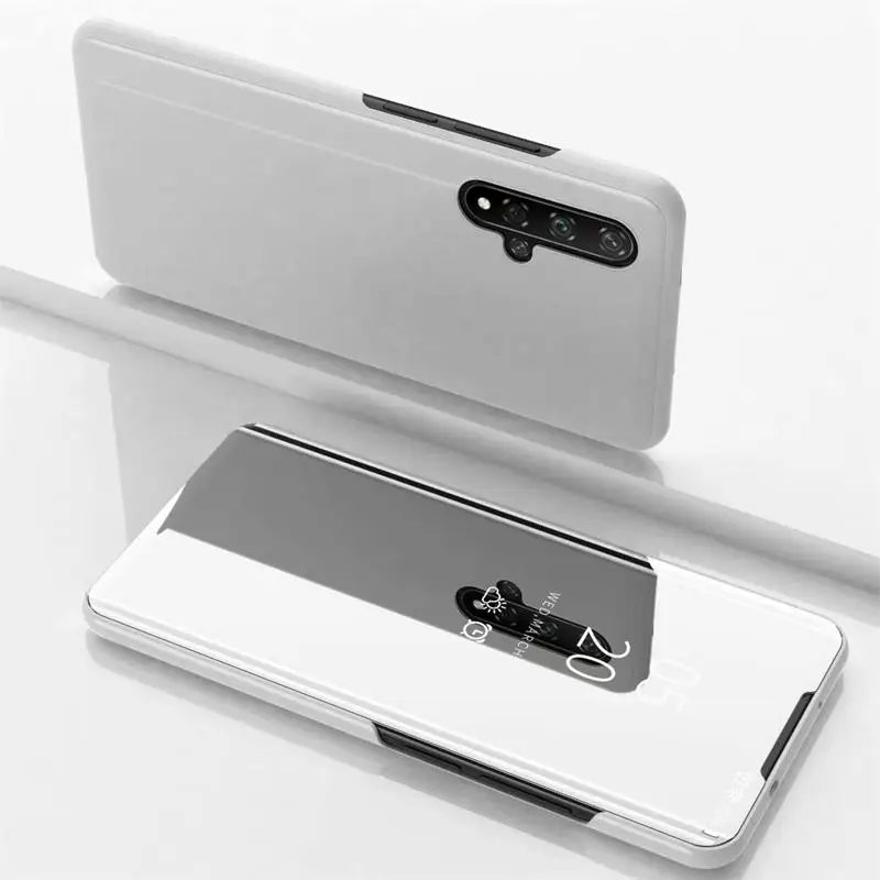 Противоударный чехол для huawei Nova 5 5i роскошное умное зеркало Флип Прозрачный чехол для Nova 5i Pro аксессуар Nova5 Fundas Coque
