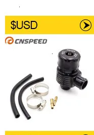 CNSPEED Универсальный двухпортовый предохранительный клапан 25 мм черный переключающий клапан BOV предохранительный адаптер YC100363-BK