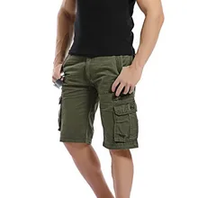 Casual Work Short Pants Men Pocket Loose Calf-Length Cargo Short Pants Boy Summer Japanese Work Harem Pants Men шорты мужские