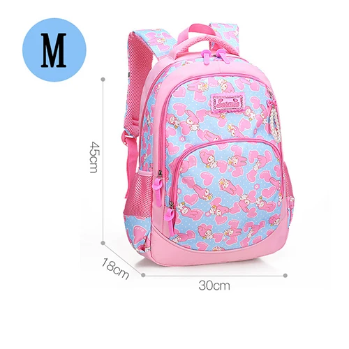 Large Sky blue Новые детские школьные сумки для девочек, водонепроницаемые Рюкзаки с мультяшным принтом, Детская сумка для книг, ранец, рюкзак Mochila - Цвет: Large Sky blue