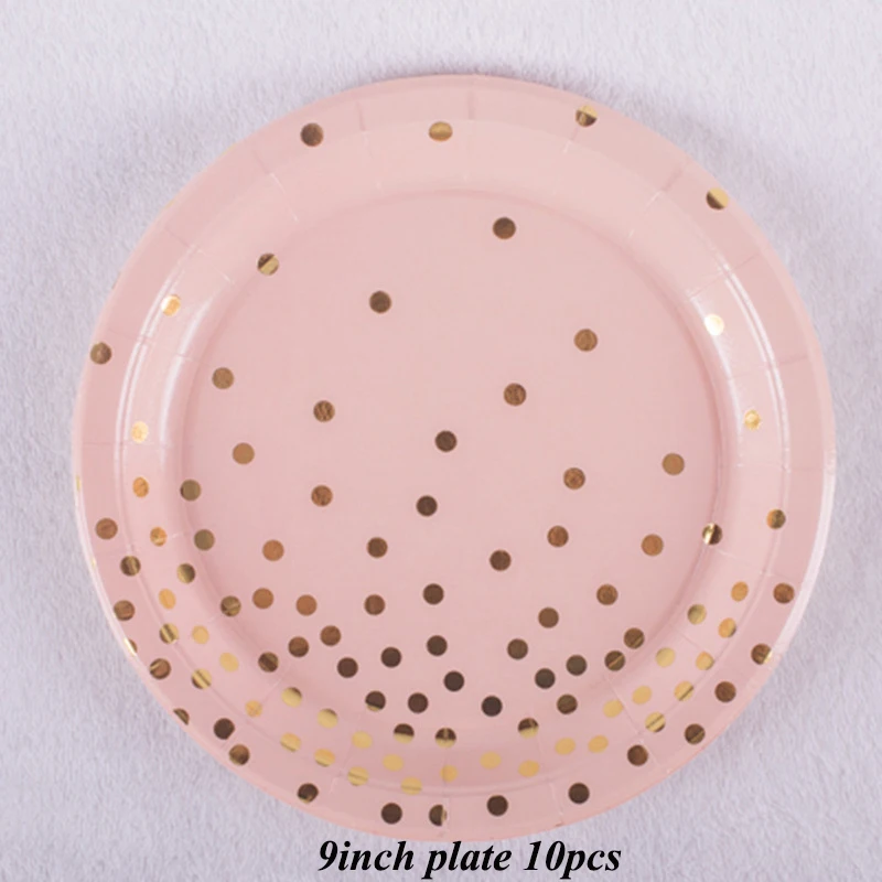 9inch plate 10pcs 10 шт./лот, Красочные золотые одноразовые столовые приборы, Бумажные Соломенные салфетки под чашки, Звездные салфетки для детей на день рождения, вечерние, свадебные, рождественские украшения - Цвет: 9inch plate 10pcs