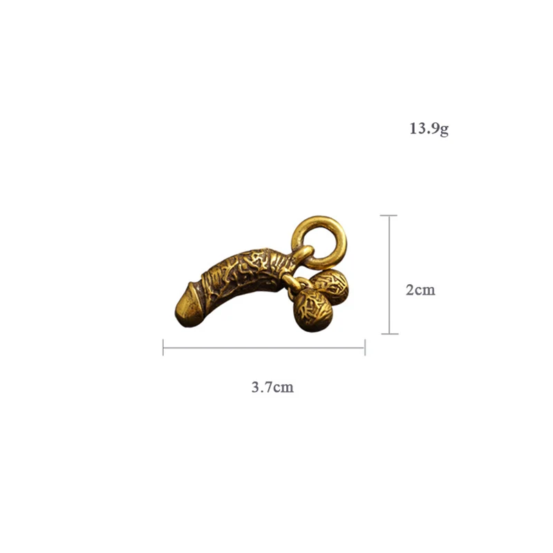 brass men penis keychain pendant (8)