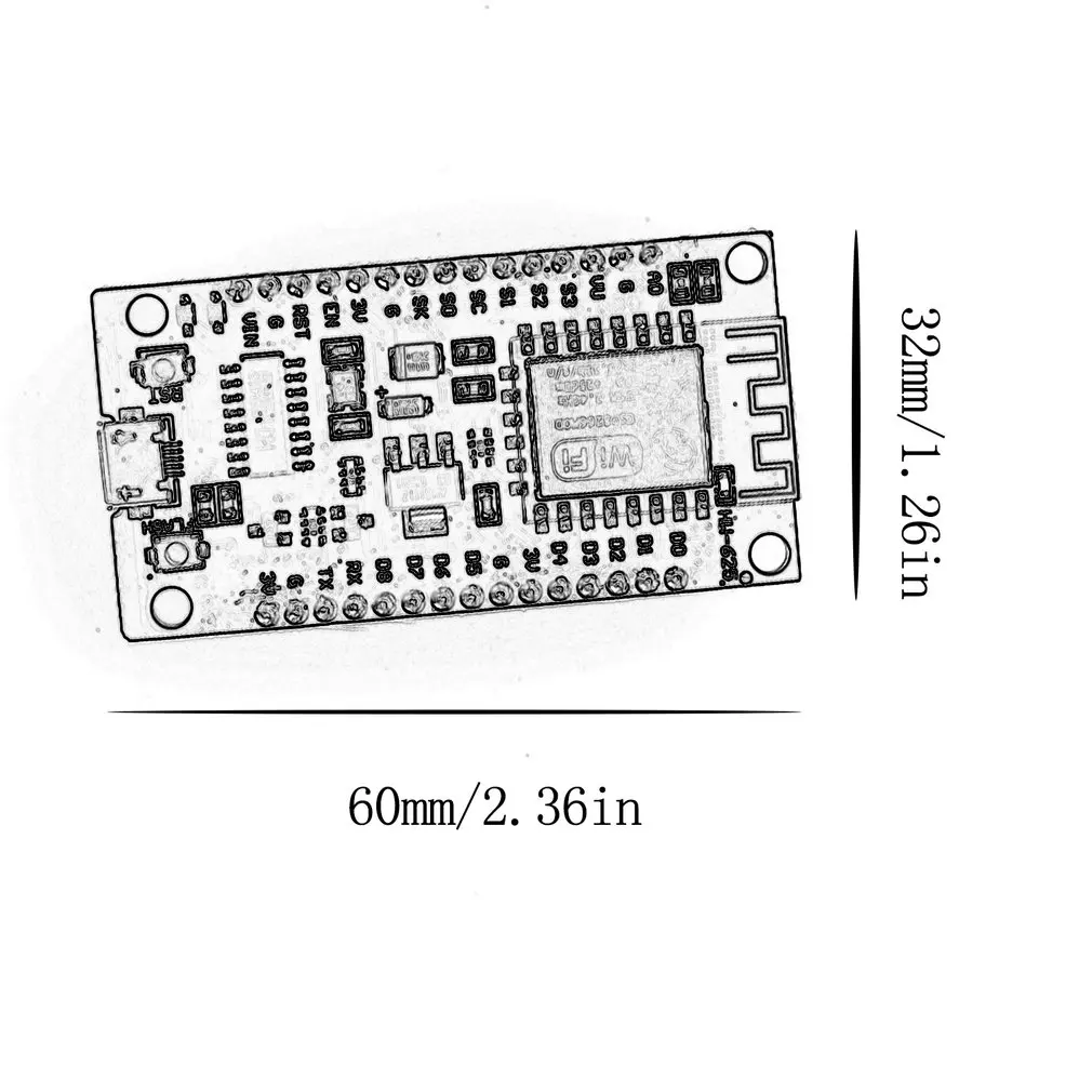 Макетная плата CH340 разработка ESP8266 серийный WIFI модуль