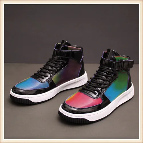 Мужские кроссовки; мужская обувь с высоким берцем; sapatos masculino; дышащая обувь; Chaussures Pour Hommes; 4#15/15D50 - Цвет: Black