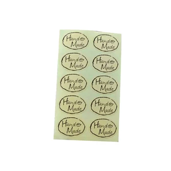

1000pcs/lot Cute leaf Kraft Paper Seal Stickers Hand Made DIY Bakery Packsge Label Adhesive Sticker