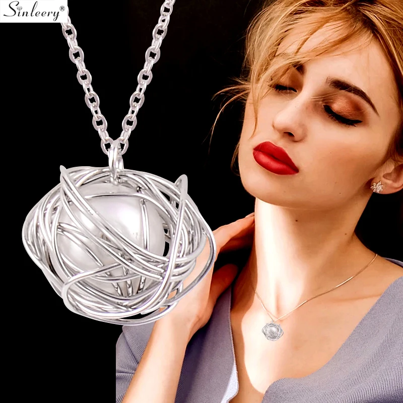 SINLEERY, милое ожерелье-чокер с белым жемчугом, желтое золото, серебро, ожерелье с кулоном для женщин, ювелирные изделия XL477 SSD
