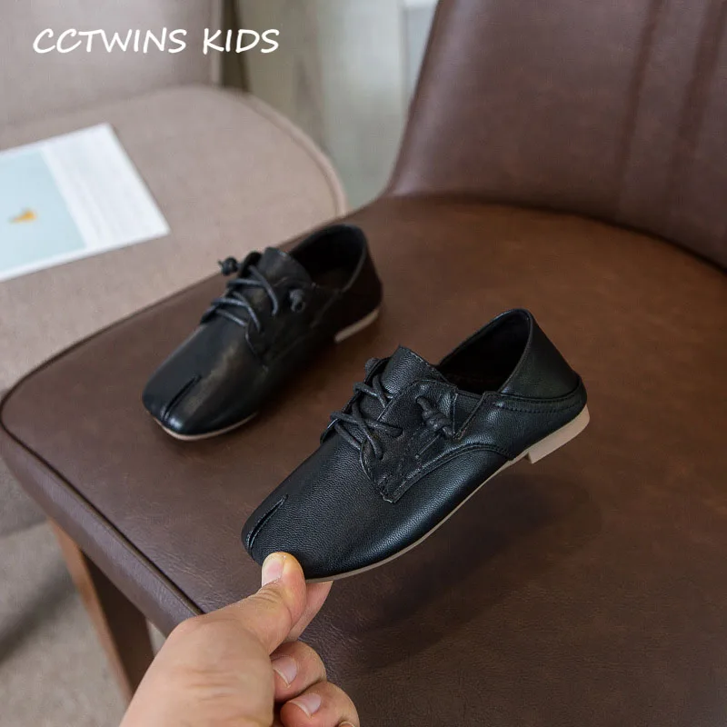Черный CCTWINS/детская обувь; коллекция года; сезон весна; Модные слипоны для маленьких мальчиков; детская обувь из искусственной кожи на плоской подошве; брендовые черные оксфорды для девочек; GX2017 - Цвет: Черный
