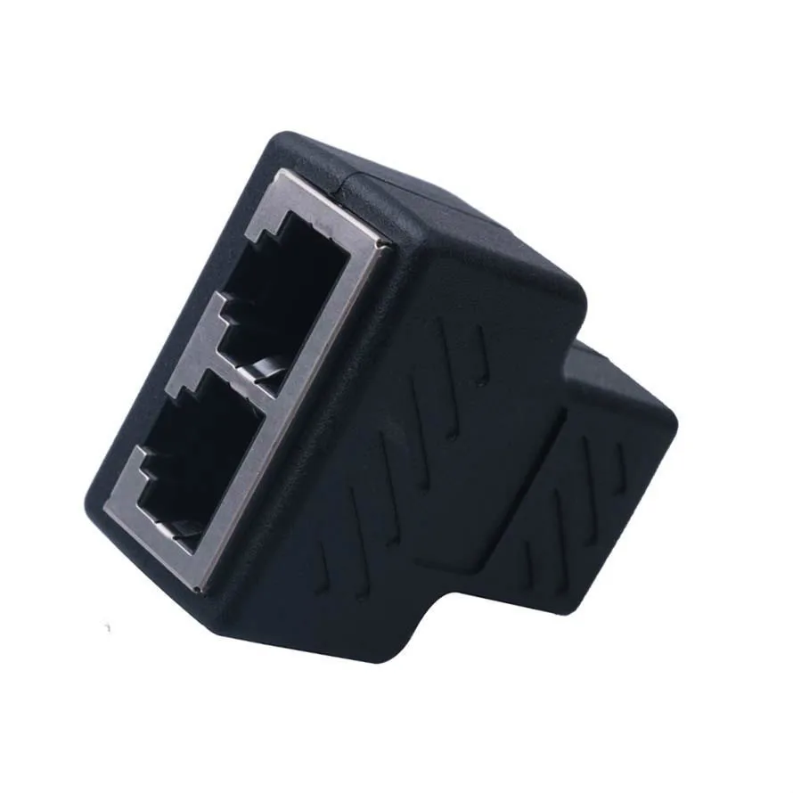 

2pcs/lot 1x2 Ways LAN Ethernet Network Cable RJ45 Female Splitter Lan Connector Adapter For PC Computer laptop Accessories