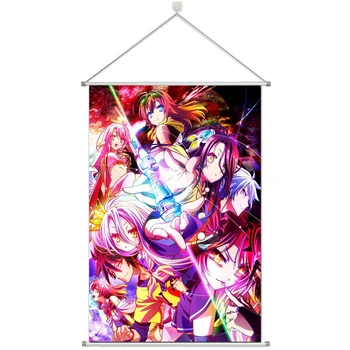 

Anime No Game No Life Personalize Customer Made Alloy Fabric Wall Poster Scroll 60x90cm 24x36inches