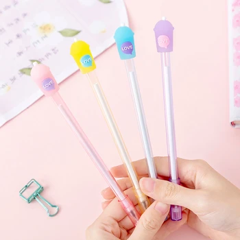 

1 Pcs Lytwtw's Cute Kawaii Creative Drink Cup Rods School Office Stationery Gel Pen sweet pretty lovely juice Novelty Bottle