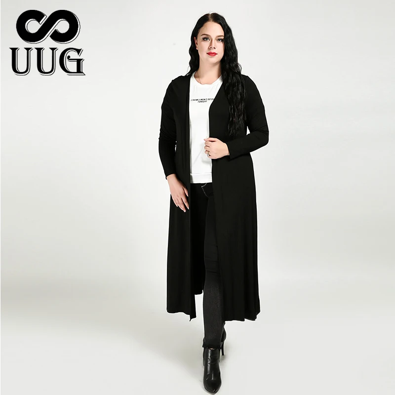 

UUG Women Casual Cardigan Coats Modal Long Soft Autumn Spring Outwear Plus Size Women Cltohing Elegant Ladies Kimono Feminino