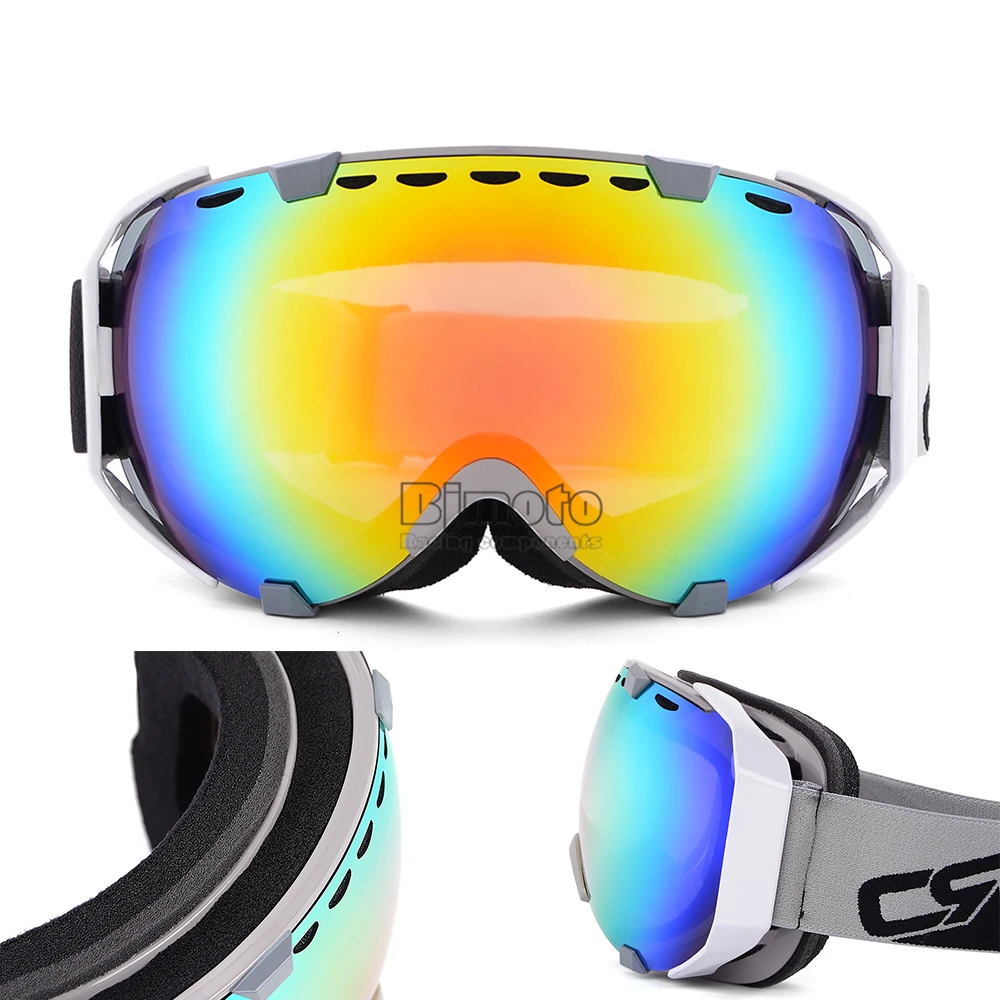 BJMOTO Ski Goggles Double Lens 3 Layers UV400 Anti-fog Big Ski Mask Glasses Skiing Unisex Snow Snowboard Goggles