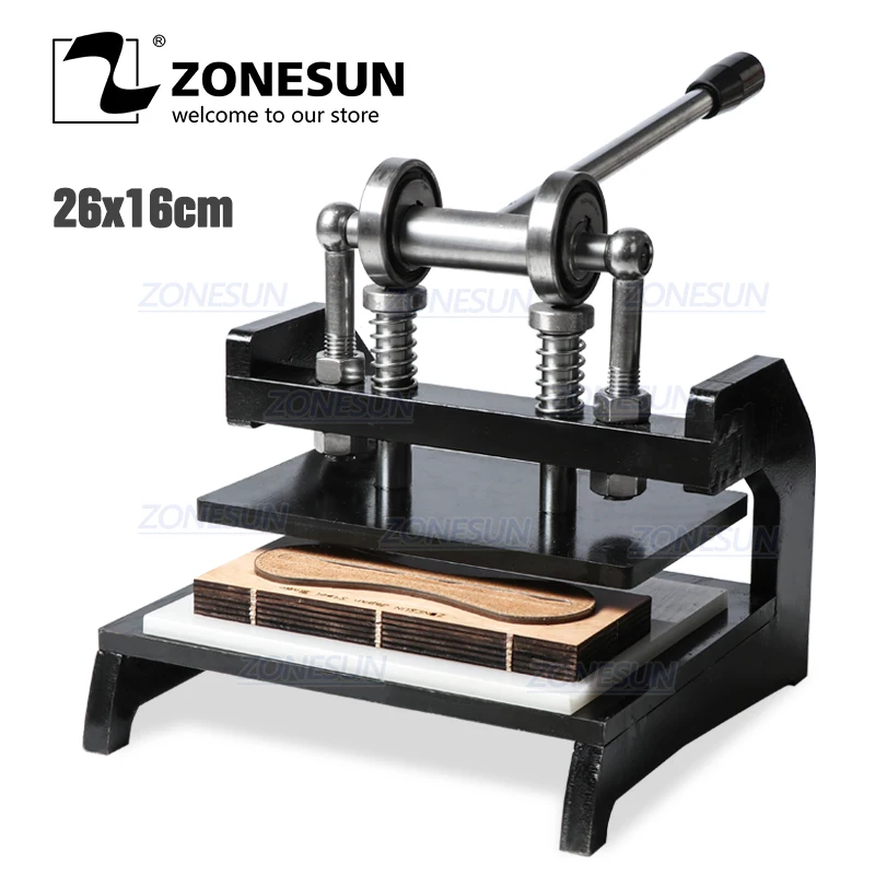 ZONESUN DM-2616N станок для высечки кожи ручной работы для высечки сережек прессовочная машина для штамповки штампов из стали