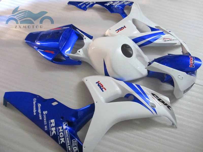 7 подарки впрыска обтекателя комплект Подходит для Honda CBR1000RR 2006 2007 CBR 1000RR 06 07 Белый синий пластик обтекатель наборы частей XY61