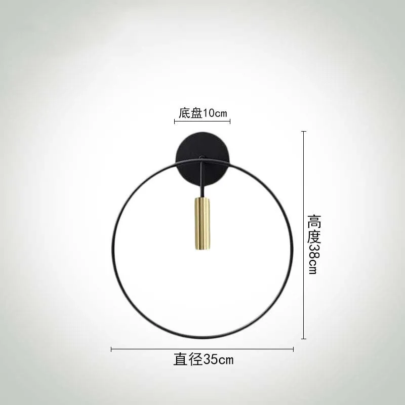 Circular Minimalist Living room Led Wall Lamp Bathroom Lights Bedroom Bedside Wall Lights Sconce Surface Mount Indoor Deco Lamp swing arm wall lamp Wall Lamps