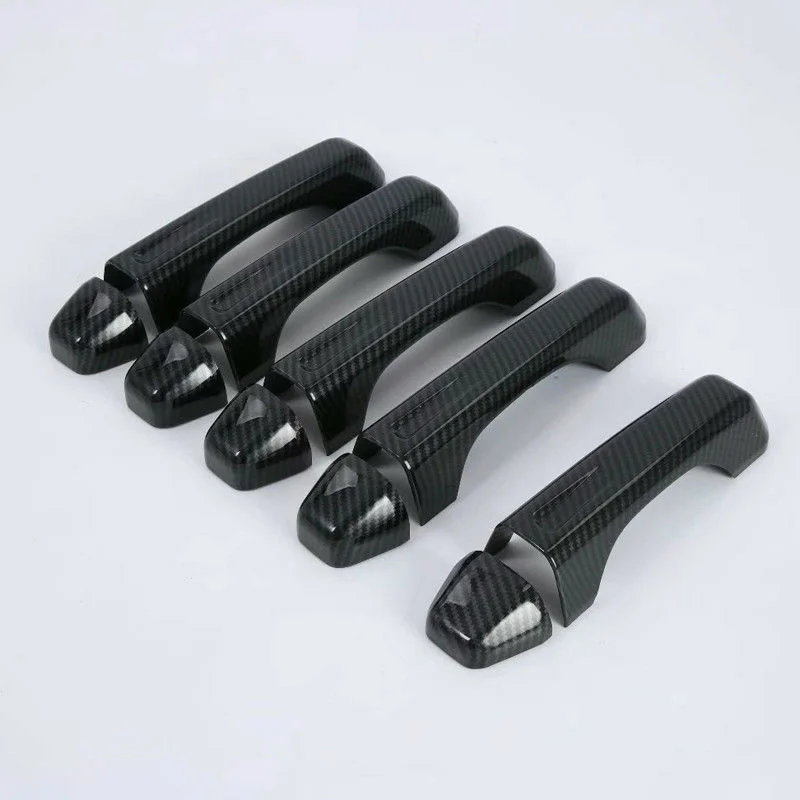New Carbon Fiber Look Door Handle Cover Trim 10Pcs For Jeep Wrangler Jl