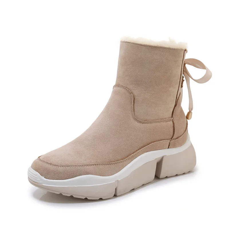 MORAZORA winter New Brand keep warm snow boots comfortable flat heel square toe ankle boots high qaulity casual women boots