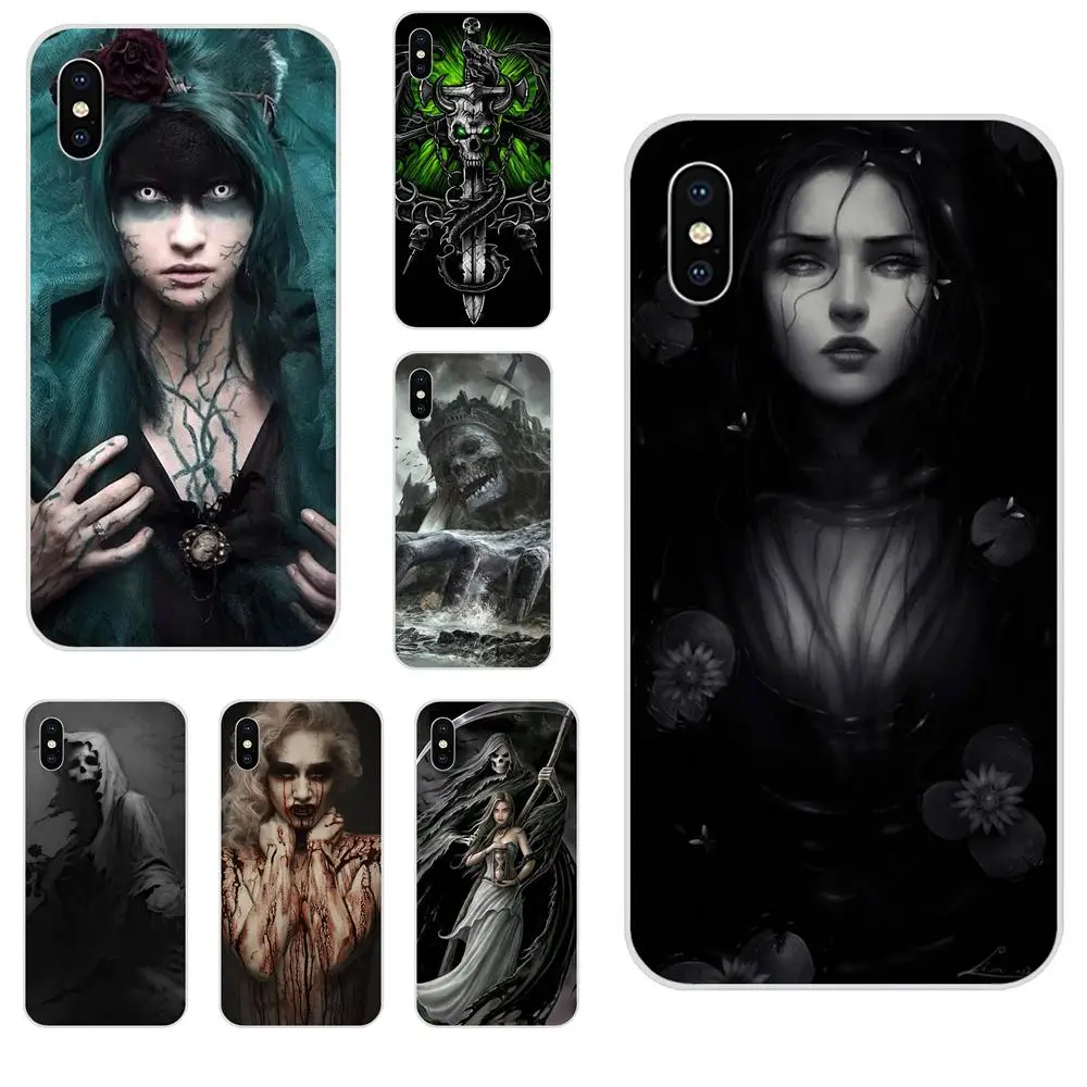 

Gothic S Death Fantasy Photo Soft Phone Case For Galaxy Grand A3 A5 A7 A8 A9 A9S On5 On7 Plus Pro Star 2015 2016 2017 2018