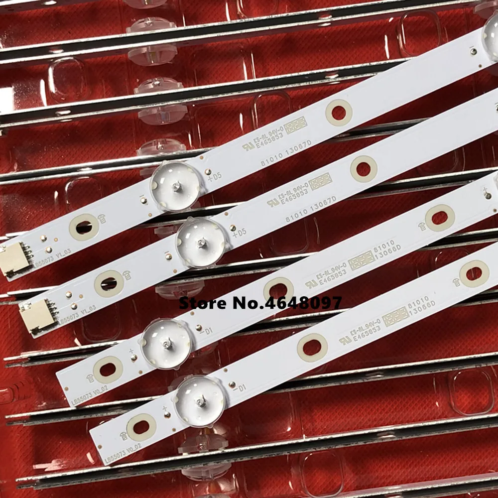 5SET=60PCS 55" LED STRIP For 55PUS6162 55PUS6262 55PUS6703 55PUS6753 55PUS6753/12 55PUS7303 TPT550DU2 TPT550U2-EQYSHM T550QVN05