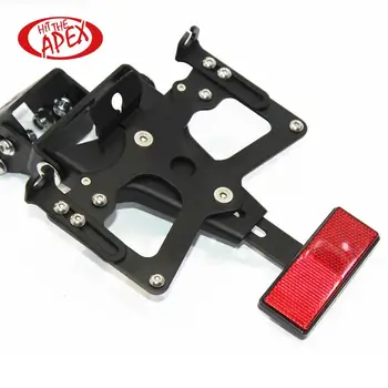 

For YAMAHA R1 YZF R1 R1M R1S 2015 2016 Adjustable Fender Rear Plate Bracket License Plate Holder with Reflector Matte Black